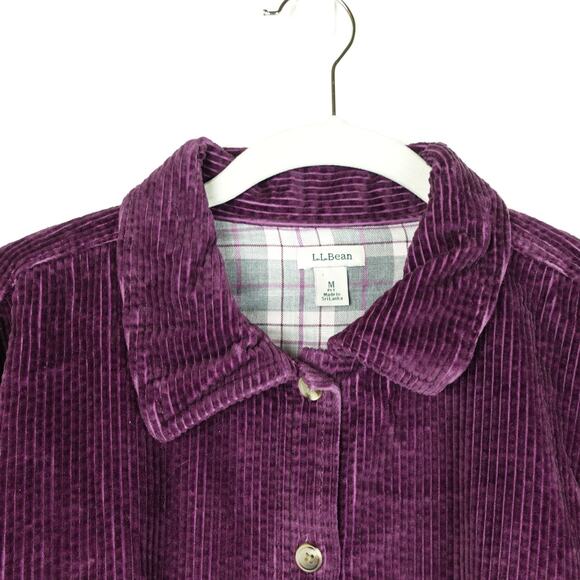 LL Bean Shirt Jacket SZ M Corduroy Chore Barn Outdoors Gardening Utility Shacket - Picture 2 of 9